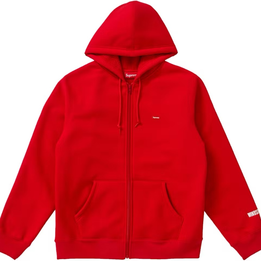 Supreme WINDSTOPPER Zip Up Hooded Sweatshirt - Red (Size Medium)